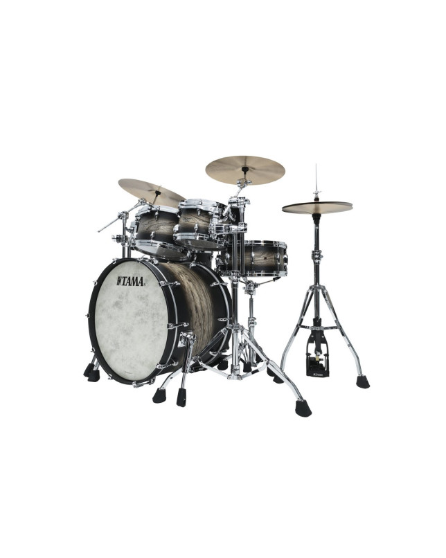 Tama TW42RZS-ASBJ STAR Walnut Shell Kit 4pcs - Satin Black Japanese Sen Burst/Chrome HW