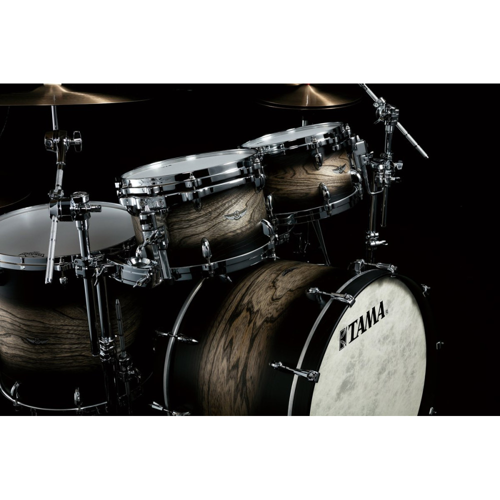 Tama TW42RZS-ASBJ STAR Walnut Shell Kit 4pcs - Satin Black Japanese Sen Burst/Chrome HW