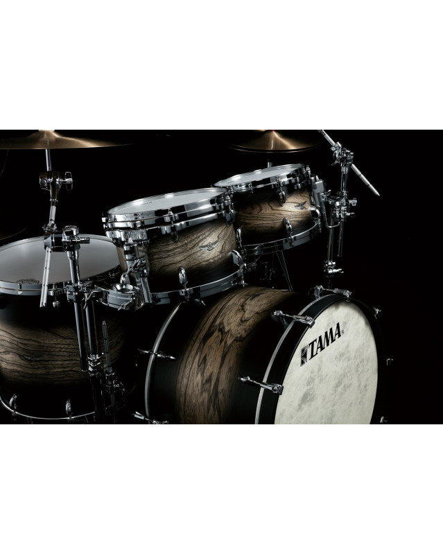 Tama TW42RZS-ASBJ STAR Walnut Shell Kit 4pcs - Satin Black Japanese Sen Burst/Chrome HW