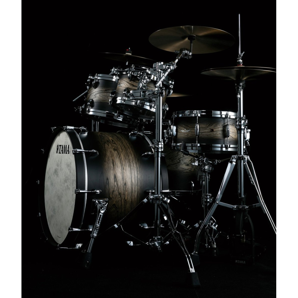 Tama TW42RZS-ASBJ STAR Walnut Shell Kit 4pcs - Satin Black Japanese Sen Burst/Chrome HW