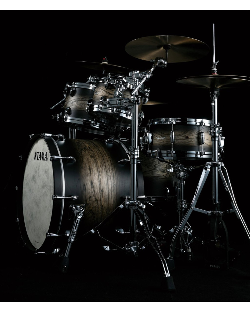 Tama TW42RZS-ASBJ STAR Walnut Shell Kit 4pcs - Satin Black Japanese Sen Burst/Chrome HW