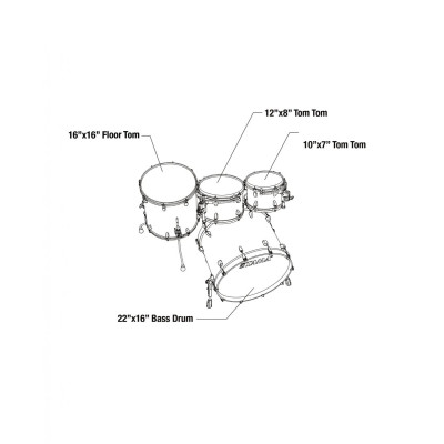Tama TW42RZS-SYL STAR Walnut Shell Kit 4 pcs - Sunny Yellow Lacquer/Chrome HW