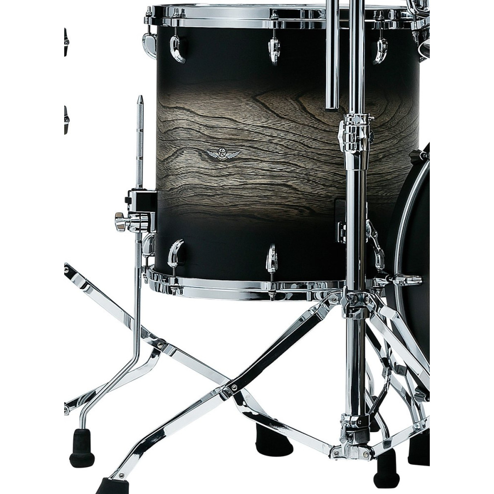 Tama TWF1412-ASBJ Star Walnut Floor Tom 14 - Satin Black Japanese Sen Burst