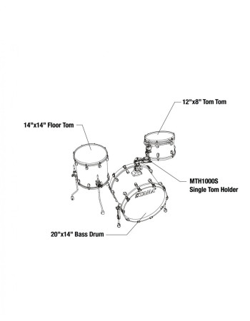 Tama WBR30RS-VMP Starclassic Walnut/Birch Duracover Wrap Shell Kit 3 pcs - Vintage Marine Pearl/Chrome HW