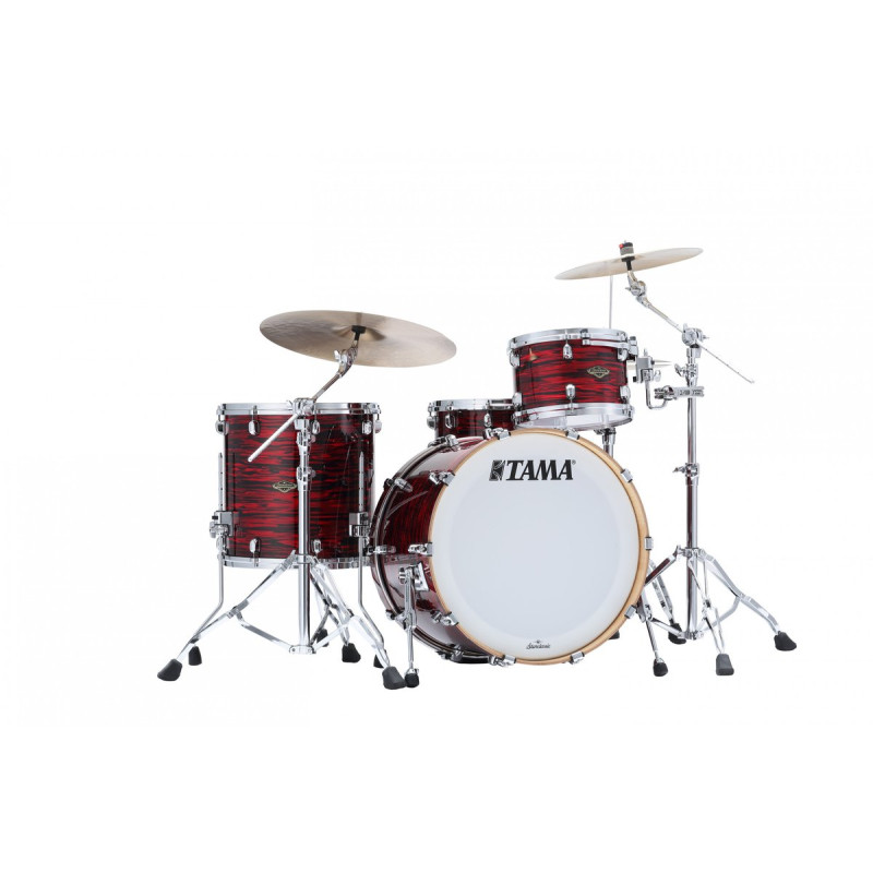 Tama WBR32RZS-ROY Starclassic Walnut/Birch Duracover Wrap Shell Kit 3 pcs - Red Oyster/Chrome HW