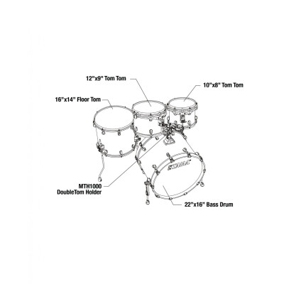 Tama WBR42S-TQP Starclassic Walnut/Birch Duracover Wrap Shell Kit 4 pcs - Turquoise Pearl/Chrome HW