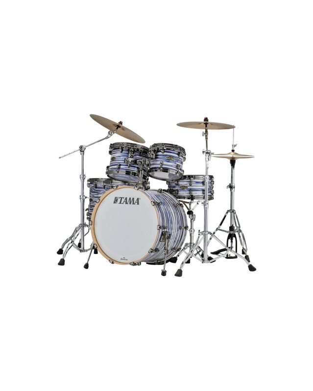 Tama WBR52LBNS-BWO Starclassic Walnut/Birch Duracover Wrap Shell Kit 5 pcs - Blue & White Oyster/Black Nickel HW