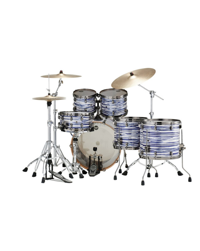 Tama WBR52LBNS-BWO Starclassic Walnut/Birch Duracover Wrap Shell Kit 5 pcs - Blue & White Oyster/Black Nickel HW