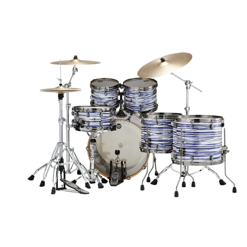 Tama WBR52LBNS-BWO Starclassic Walnut/Birch Duracover Wrap Shell Kit 5 pcs - Blue & White Oyster/Black Nickel HW