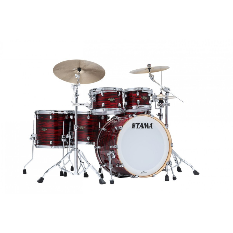 Tama WBR52RZS-ROY Starclassic Walnut/Birch Duracover Wrap Shell Kit 5 pcs - Red Oyster/Chrome HW