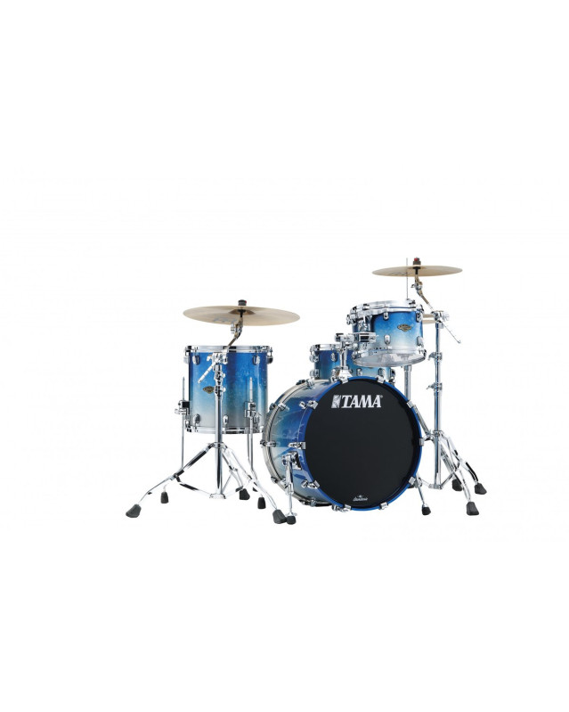 Tama WBS30RS-MBI Starclassic Walnut/Birch Lacquer Shell Kit 3 pcs - Molten Blue Ice Fade/Chrome HW