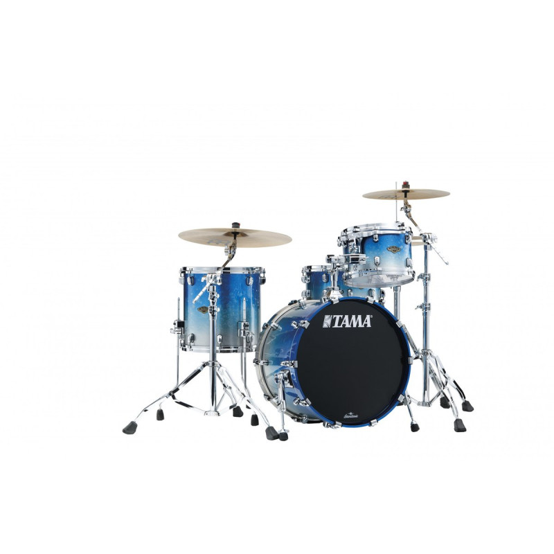 Tama WBS30RS-MBI Starclassic Walnut/Birch Lacquer Shell Kit 3 pcs - Molten Blue Ice Fade/Chrome HW