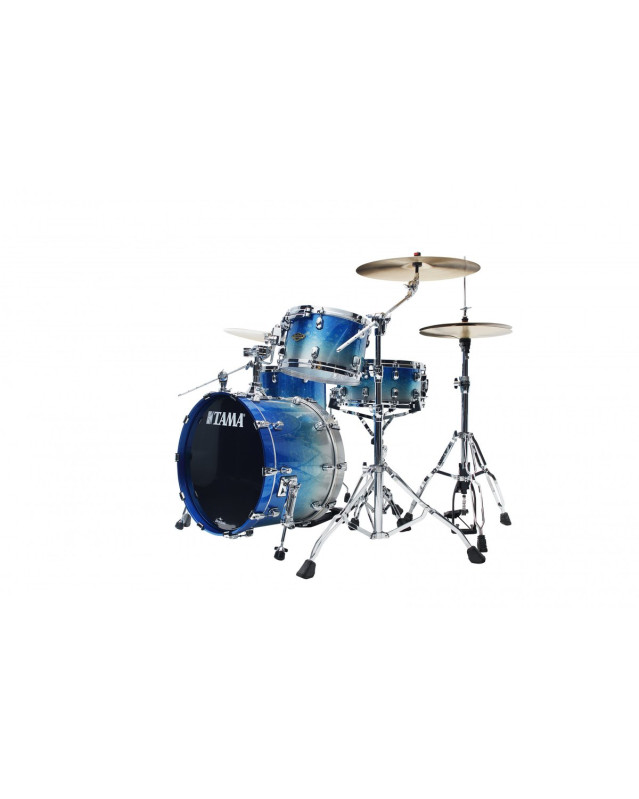 Tama WBS30RS-MBI Starclassic Walnut/Birch Lacquer Shell Kit 3 pcs - Molten Blue Ice Fade/Chrome HW