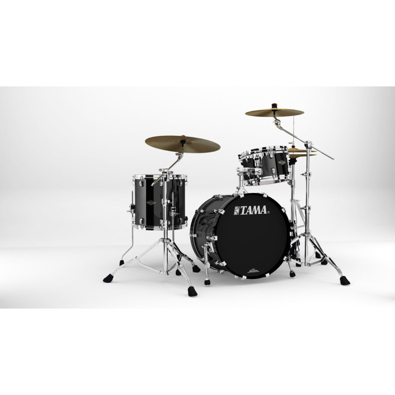 Tama WBS30RS-PBK Starclassic Walnut/Birch Lacquer Shell Kit 3 pcs - Piano Black/Chrome HW