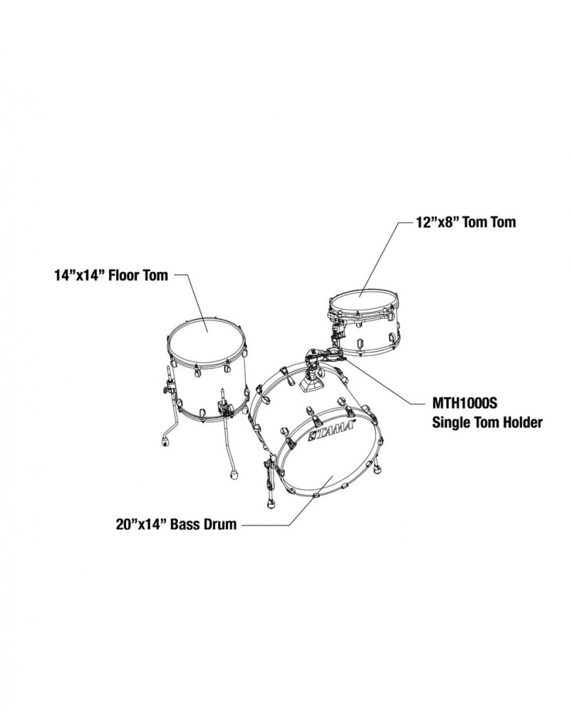 Tama WBS30RS-SAF Starclassic Walnut/Birch Lacquer Shell Kit 3 pcs - Satin Purple Atmosphere Fade/Chrome HW