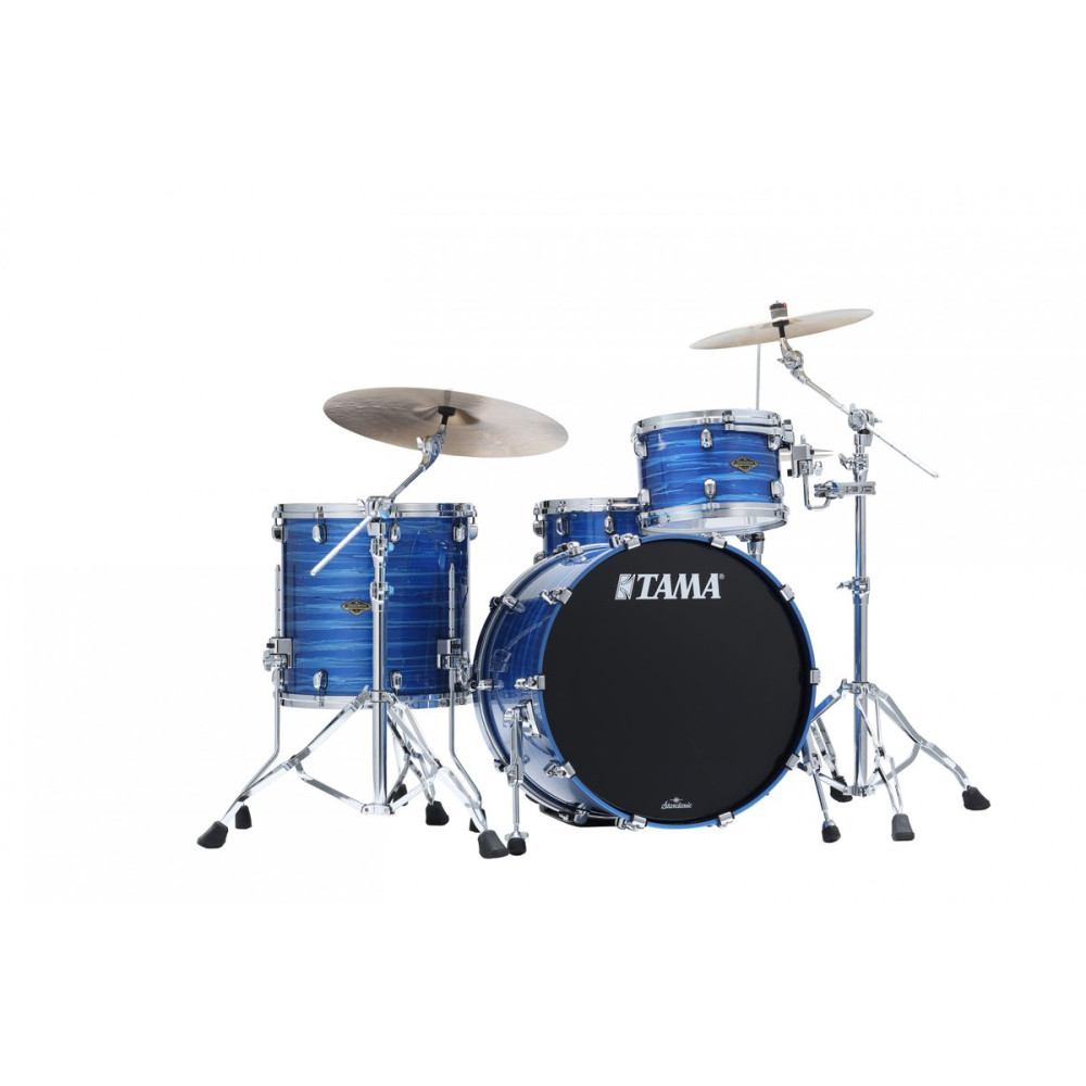 Tama WBS32RZS-LOR Starclassic Walnut/Birch Lacquer Shell Kit 3 pcs - Lacquer Ocean Blue Ripple/Chrome HW