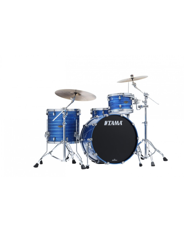 Tama WBS32RZS-LOR Starclassic Walnut/Birch Lacquer Shell Kit 3 pcs - Lacquer Ocean Blue Ripple/Chrome HW