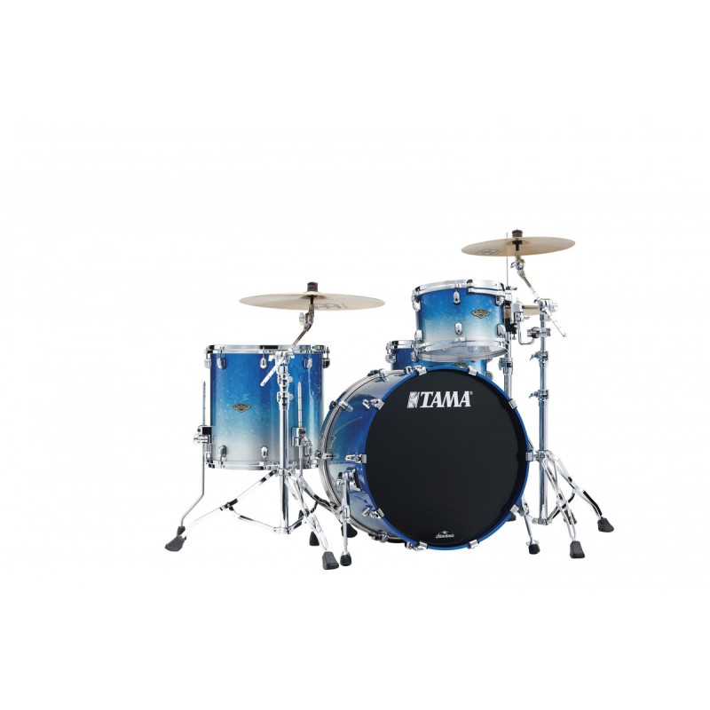 Tama WBS32RZS-MBI Starclassic Walnut/Birch Lacquer Shell Kit 3 pcs - Molten Blue Ice Fade/Chrome HW