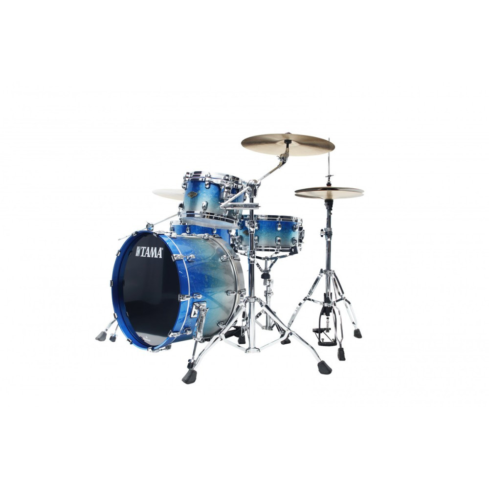 Tama WBS32RZS-MBI Starclassic Walnut/Birch Lacquer Shell Kit 3 pcs - Molten Blue Ice Fade/Chrome HW