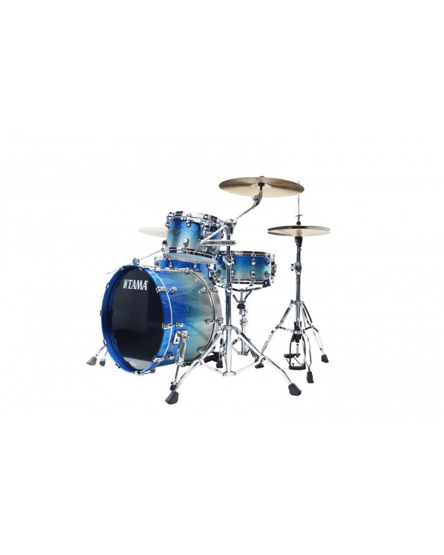 Tama WBS32RZS-MBI Starclassic Walnut/Birch Lacquer Shell Kit 3 pcs - Molten Blue Ice Fade/Chrome HW
