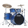 Tama WBS42S-LOR Starclassic Walnut/Birch Lacquer Shell Kit 4 pcs - Lacquer Ocean Blue Ripple/Chrome HW