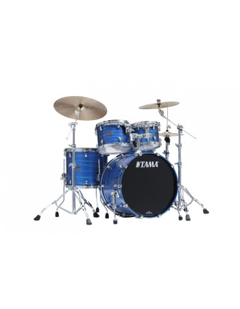 Tama WBS42S-LOR Starclassic Walnut/Birch Lacquer Shell Kit 4 pcs - Lacquer Ocean Blue Ripple/Chrome HW