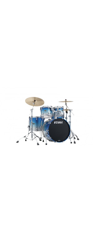 Tama WBS42S-MBI Starclassic Walnut/Birch Lacquer Shell Kit 4 pcs - Molten Blue Ice Fade/Chrome HW