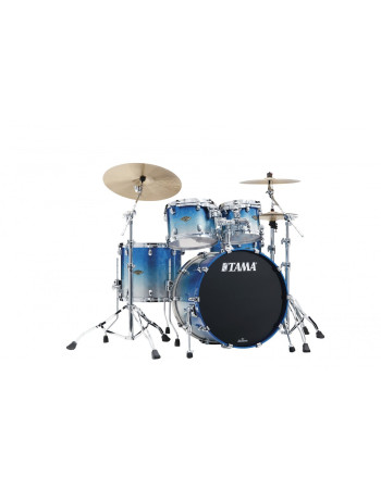 Tama WBS42S-MBI Starclassic Walnut/Birch Lacquer Shell Kit 4 pcs - Molten Blue Ice Fade/Chrome HW