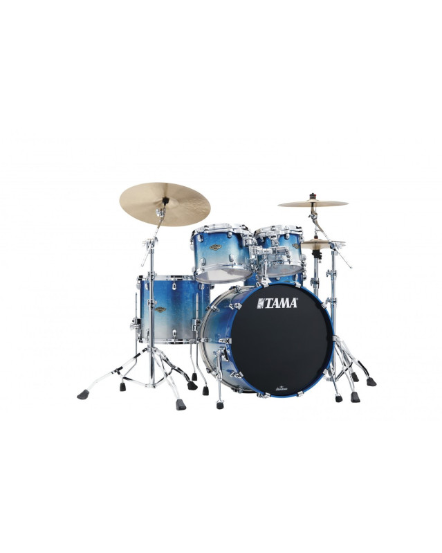 Tama WBS42S-MBI Starclassic Walnut/Birch Lacquer Shell Kit 4 pcs - Molten Blue Ice Fade/Chrome HW