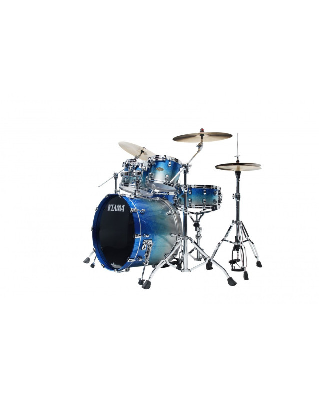 Tama WBS42S-MBI Starclassic Walnut/Birch Lacquer Shell Kit 4 pcs - Molten Blue Ice Fade/Chrome HW