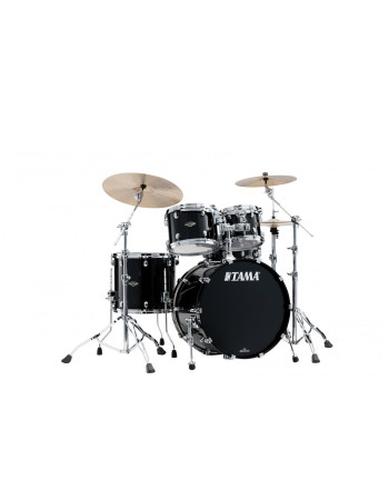 Tama WBS42S-PBK Starclassic Walnut/Birch Lacquer Shell Kit 4 pcs - Piano Black/Chrome HW