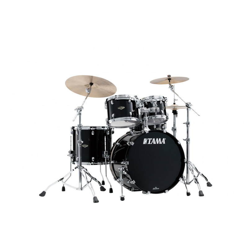 Tama WBS42S-PBK Starclassic Walnut/Birch Lacquer Shell Kit 4 pcs - Piano Black/Chrome HW