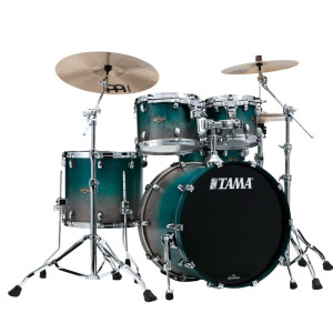 Tama WBS42S-SPF Starclassic Walnut/Birch Lacquer Shell Kit 4 pcs - Satin Sapphire Fade/Chrome HW