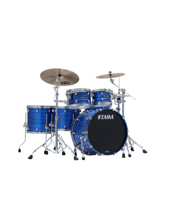 Tama WBS52RZS-LOR Starclassic Walnut/Birch Lacquer Shell Kit 5 pcs - Lacquer Ocean Blue Ripple/Chrome HW