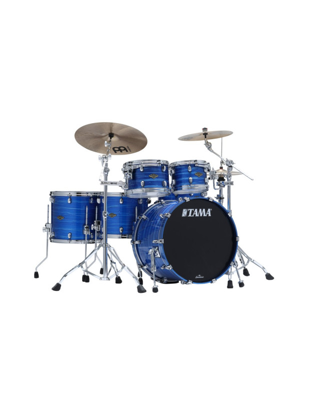 Tama WBS52RZS-LOR Starclassic Walnut/Birch Lacquer Shell Kit 5 pcs - Lacquer Ocean Blue Ripple/Chrome HW