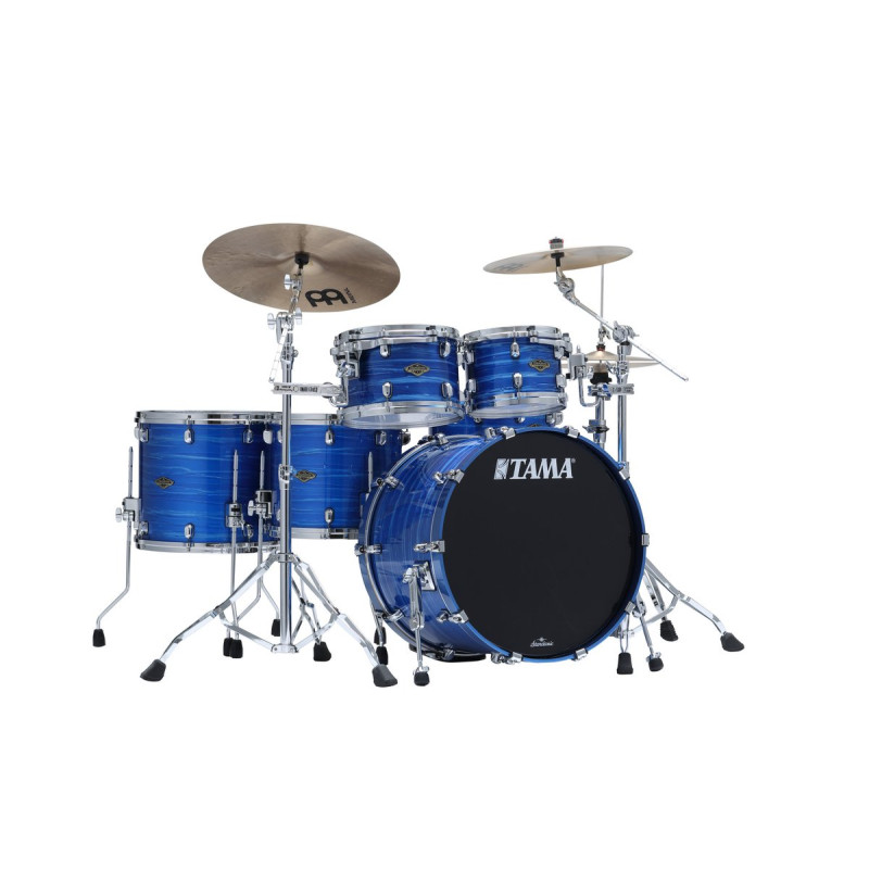 Tama WBS52RZS-LOR Starclassic Walnut/Birch Lacquer Shell Kit 5 pcs - Lacquer Ocean Blue Ripple/Chrome HW