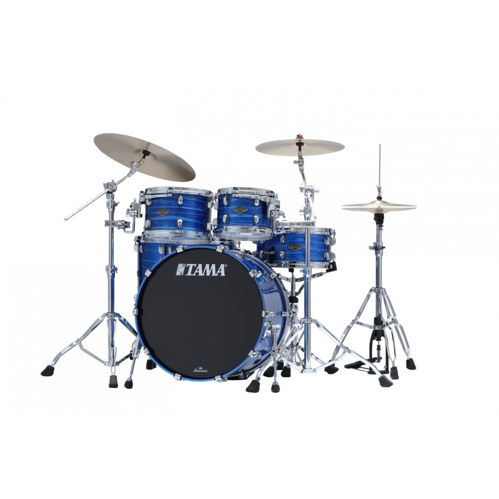 Tama WBS52RZS-LOR Starclassic Walnut/Birch Lacquer Shell Kit 5 pcs - Lacquer Ocean Blue Ripple/Chrome HW