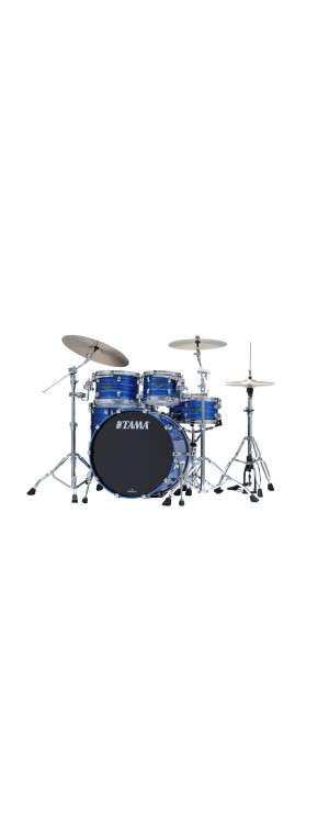 Tama WBS52RZS-LOR Starclassic Walnut/Birch Lacquer Shell Kit 5 pcs - Lacquer Ocean Blue Ripple/Chrome HW