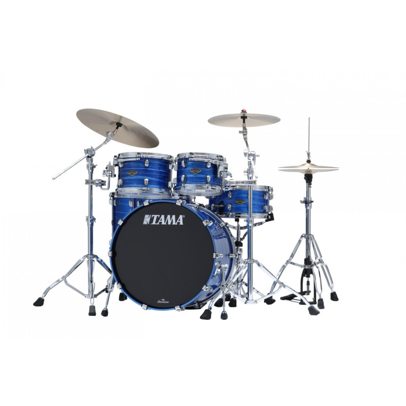 Tama WBS52RZS-LOR Starclassic Walnut/Birch Lacquer Shell Kit 5 pcs - Lacquer Ocean Blue Ripple/Chrome HW