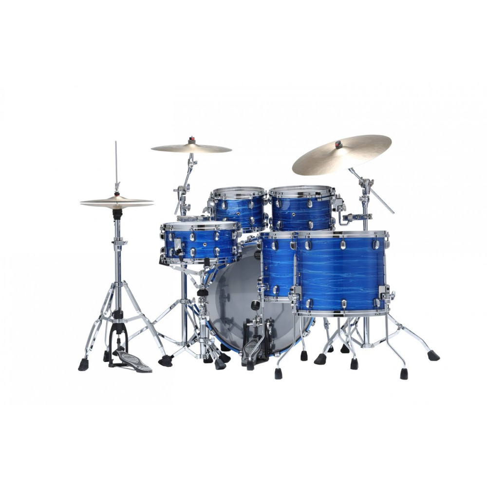 Tama WBS52RZS-LOR Starclassic Walnut/Birch Lacquer Shell Kit 5 pcs - Lacquer Ocean Blue Ripple/Chrome HW