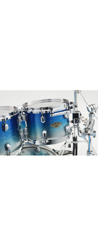 Tama WBS52RZS-MBI Starclassic Walnut/Birch Lacquer Shell Kit 5 pcs - Molten Blue Ice Fade/Chrome HW