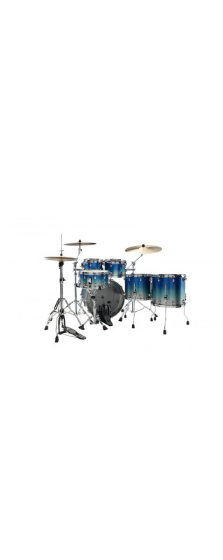 Tama WBS52RZS-MBI Starclassic Walnut/Birch Lacquer Shell Kit 5 pcs - Molten Blue Ice Fade/Chrome HW