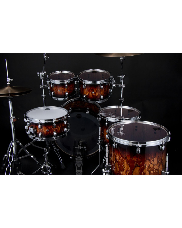 Tama WBS52RZS-MBR Starclassic Walnut/Birch Lacquer Shell Kit 5 pcs - Molten Brown Burst/Chrome HW