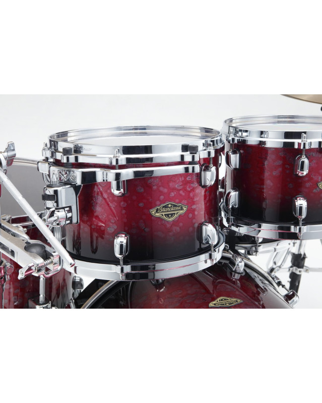Tama WBS52RZS-MDR Starclassic Walnut/Birch Lacquer Shell Kit 5 pcs - Molten Raspberry Fade/Chrome HW