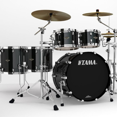 Tama WBS52RZS-PBK Starclassic Walnut/Birch Lacquer Shell Kit 5 pcs - Piano Black/Chrome HW