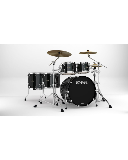 Tama WBS52RZS-PBK Starclassic Walnut/Birch Lacquer Shell Kit 5 pcs - Piano Black/Chrome HW