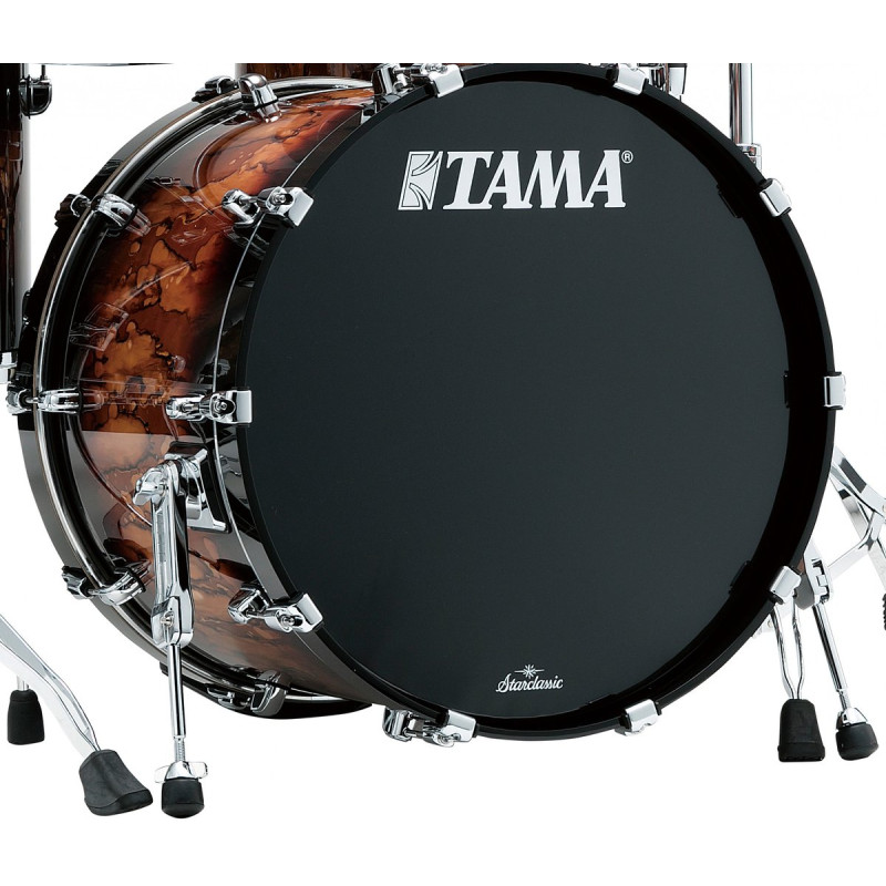 Tama WBSB22DZ-MBR Starclassic Walnut/Birch Lacquer Bass Drum 22 - Molten Brown Burst
