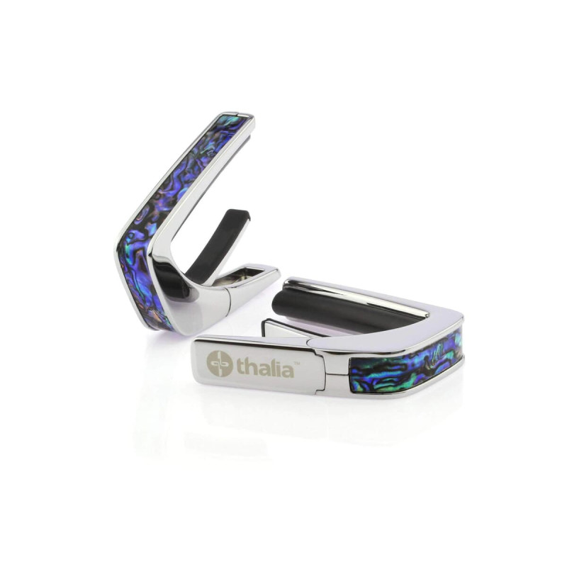 Thalia TH-CC200-BA Shell Collection Capo/ Blue Abalone/ Chrome Exotic Series