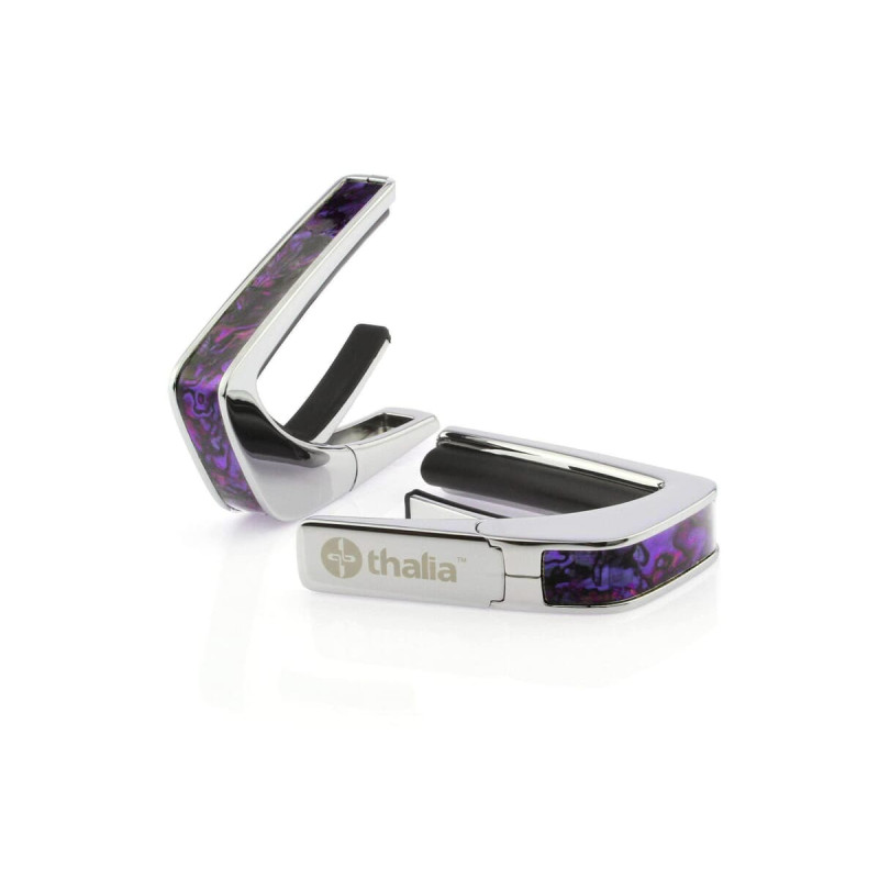 Thalia TH-CC200-PP Shell Collection Capo/ Purple Paua/ Chrome Exotic Series