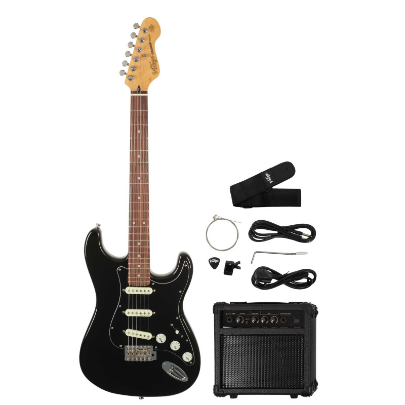 Vintage V60 Coaster Electric Guitar Pack BK